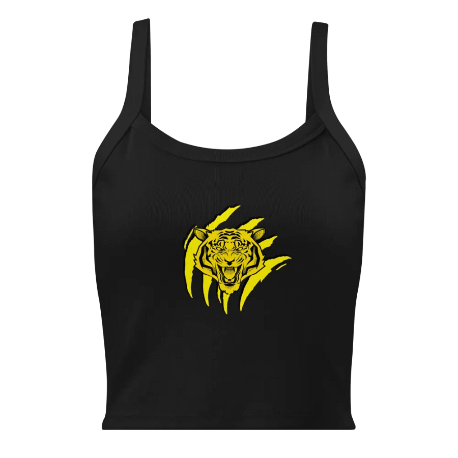 Camiseta sin mangas cómoda y elegante con canalé para mujer con diseño de tigre feroz product image (1)
