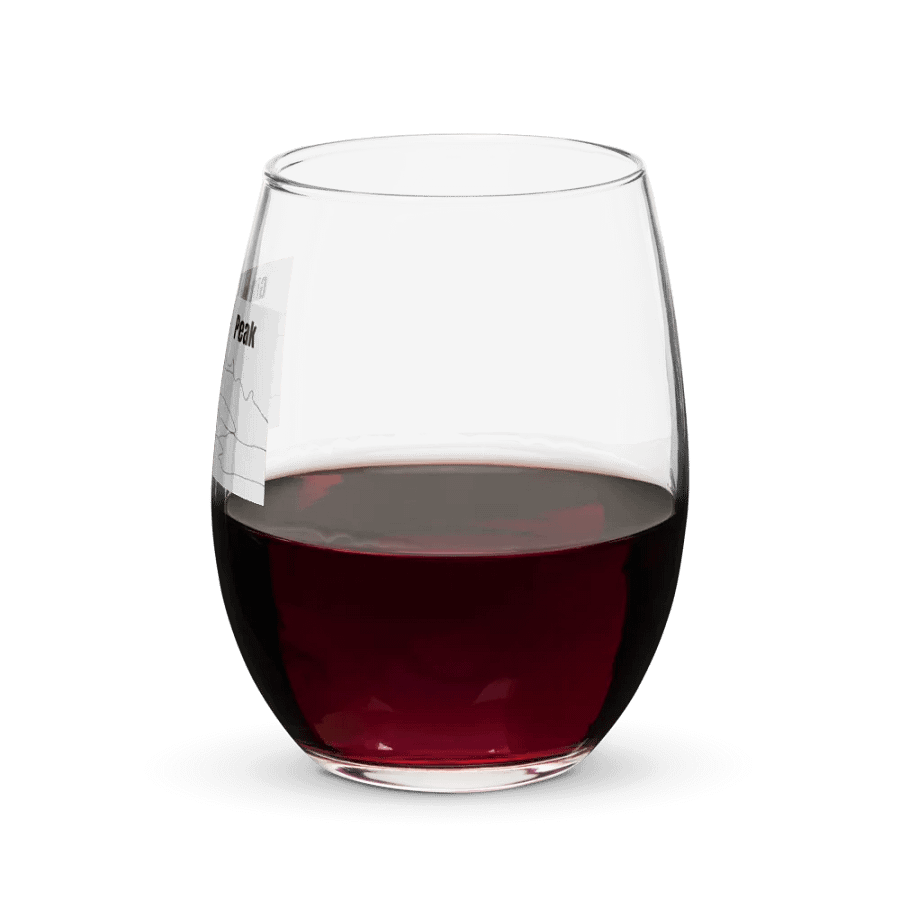 Gilbert Peak wine glass (plain sketch with lettering) product image (7)