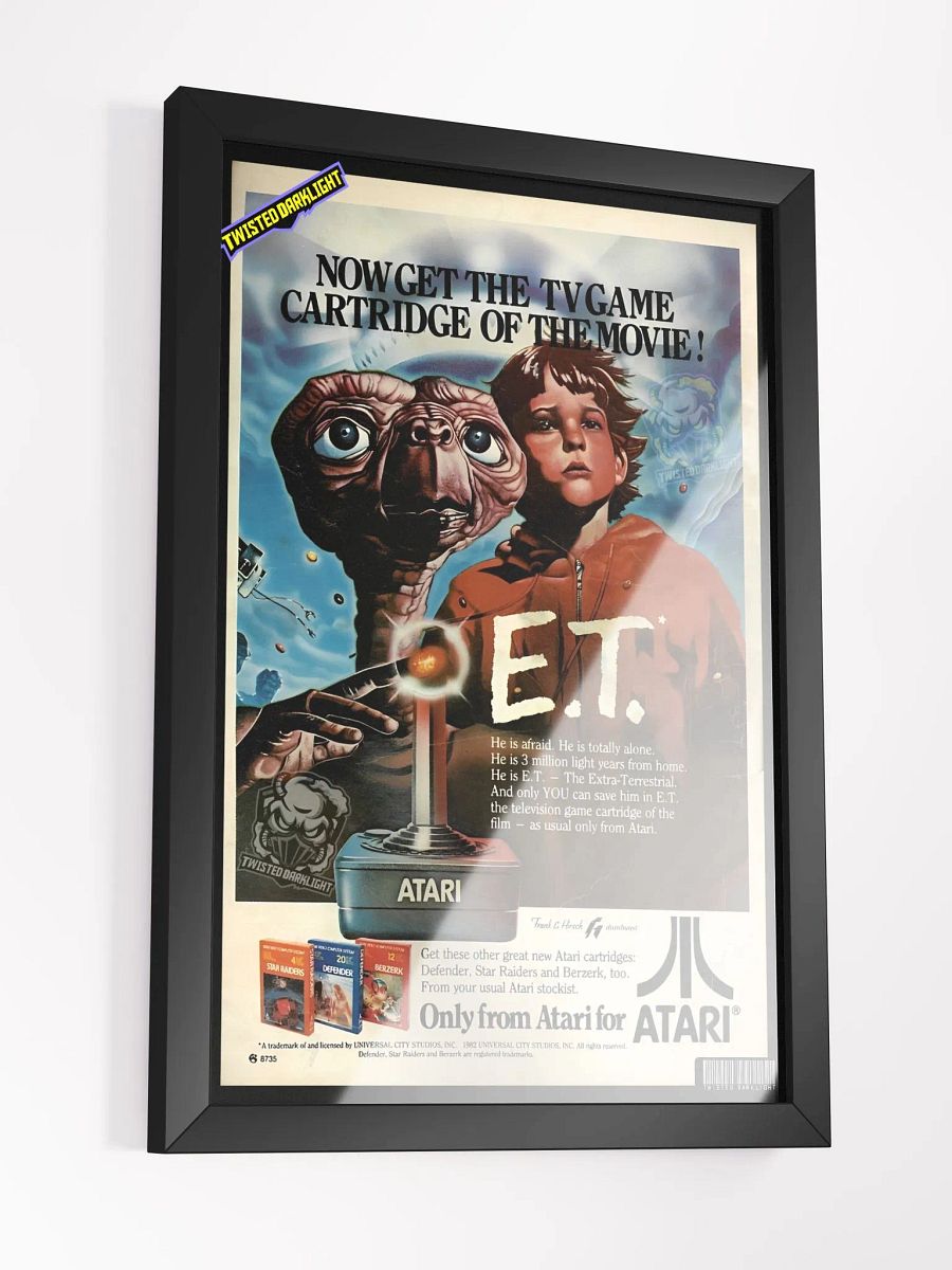 Retro Poster: The Iconic E.T. Atari Poster from 1982. - Size 12" x 18" product image (3)