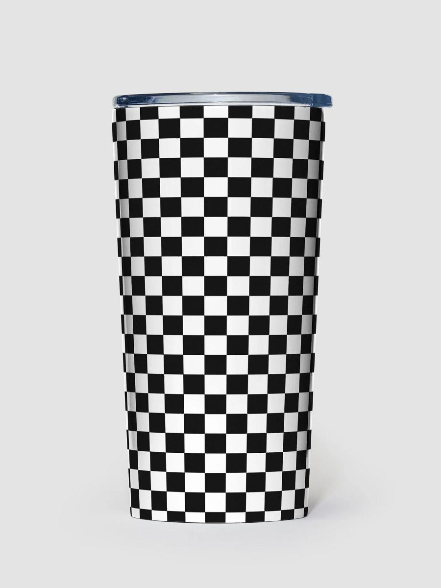 Checkered! Black and White Checkers 20 oz Stainless Steel Tumbler product image (1)