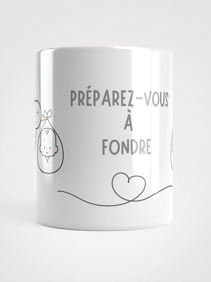 Mug Blanc - Préparez-Vous à Fondre - Cigogne Annonce Naissance - Cadeau Original product image (1)