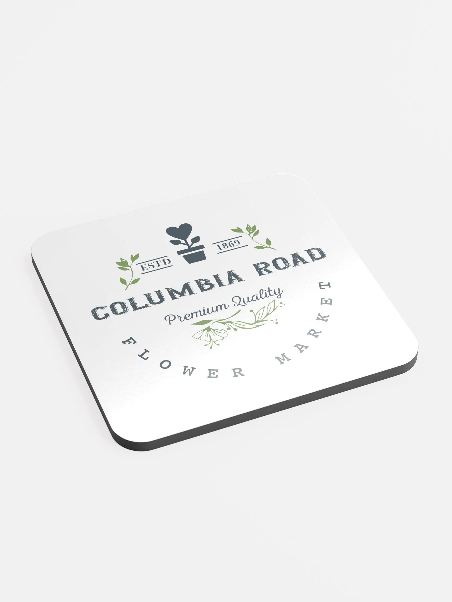 Columbia Road Market Cork Coaster (White) product image (2)