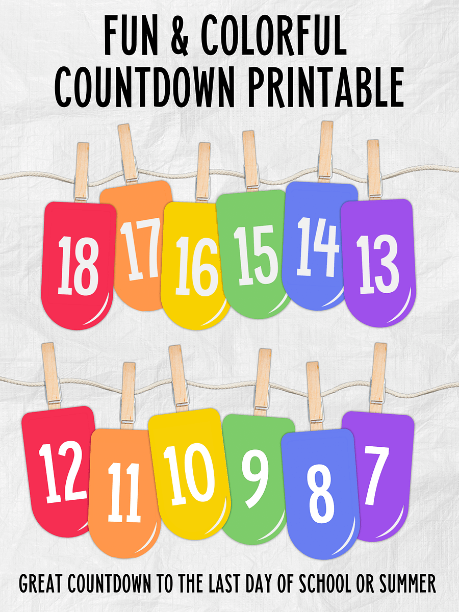 Countdown to Summer Vacation Printable product image (9)
