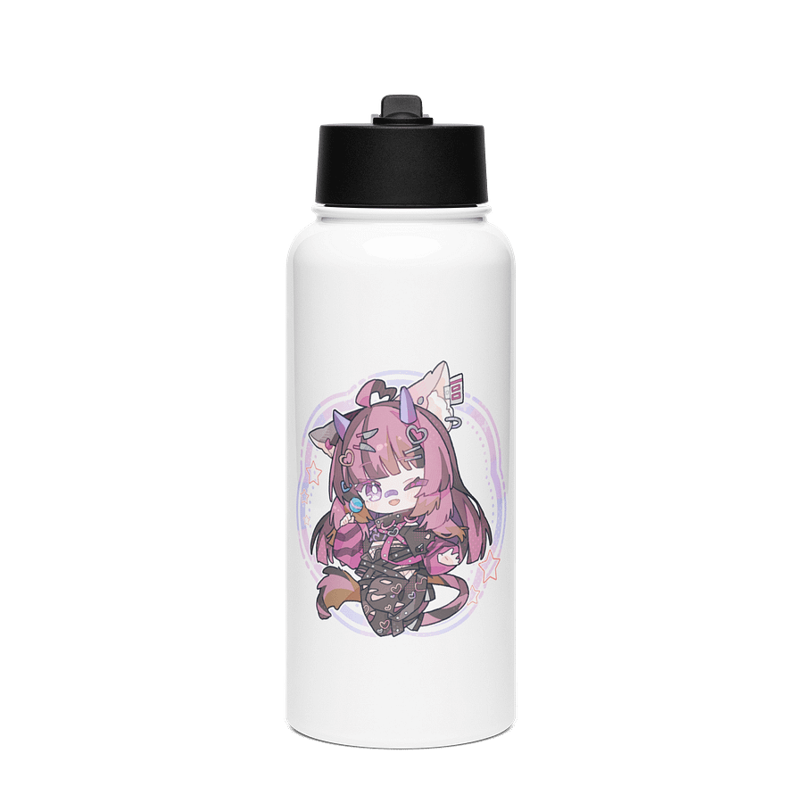 Anime water bottle with straw lid product image (1)