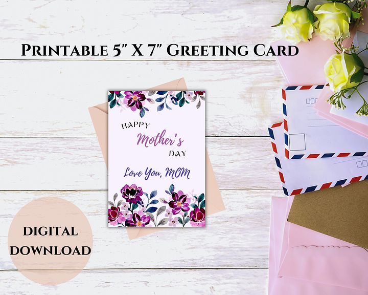 Love You Mom Mother's Day Card product image (1)