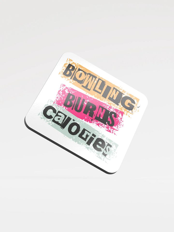 Bowling Burns Calories Grunge Coaster product image (2)