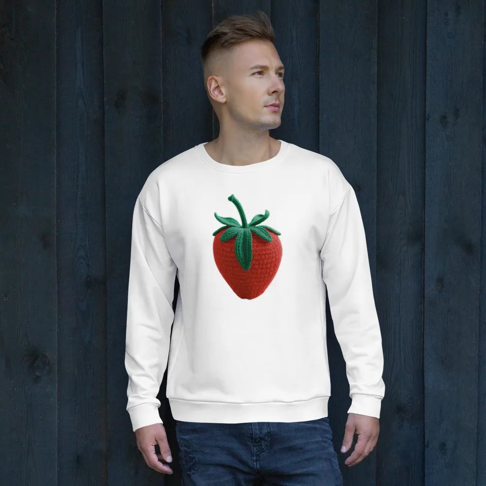 CozyAvocado Recycled Unisex Sweatshirt Strawberry #1 product image (11)