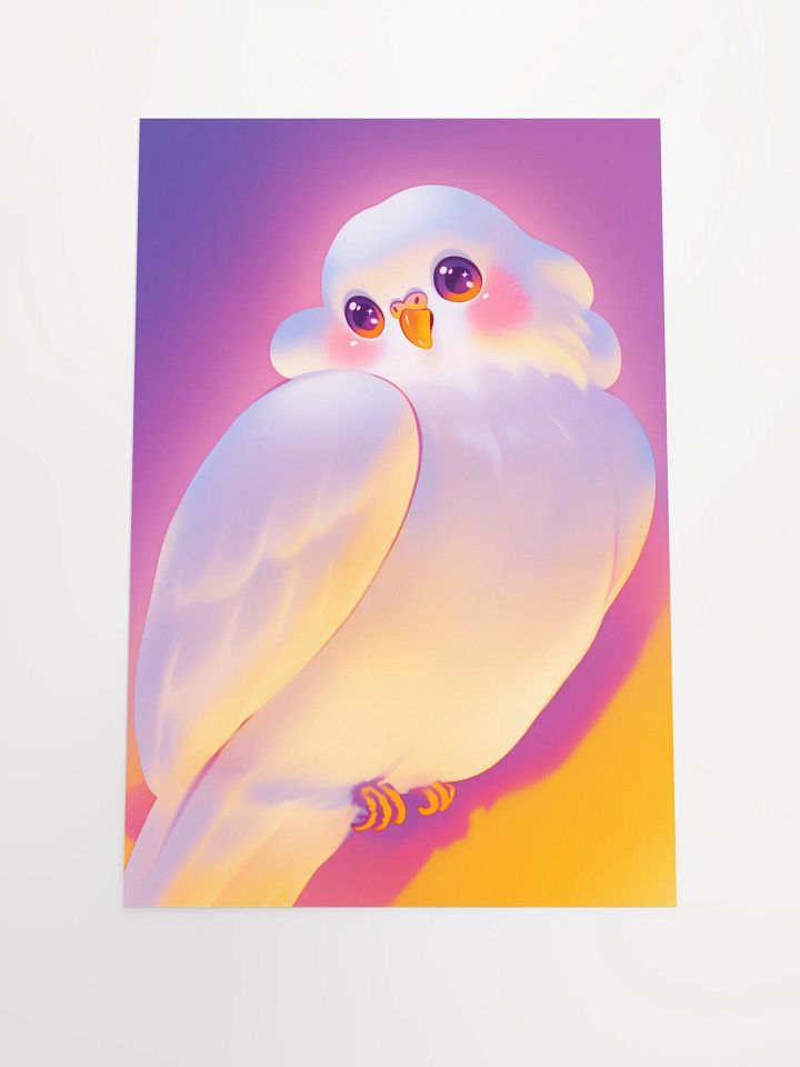 Whimsical Bird Illustrated Matte Poster product image (1)