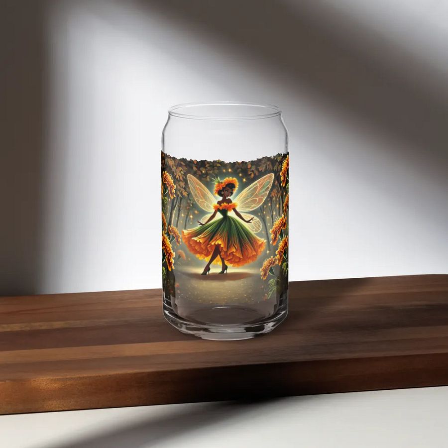 Enchanted Marigold Fairy Glass with Optional Lid and Straw product image (35)