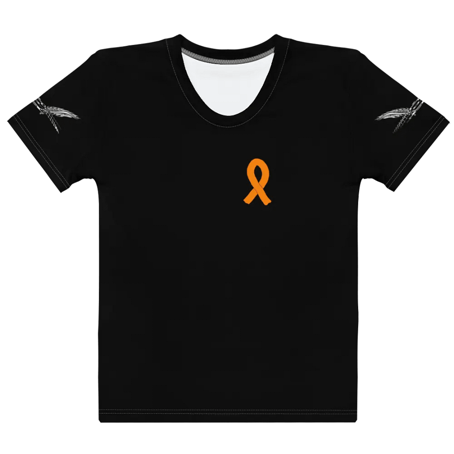 White HApex Gear White Logo Cancer Awareness Orange Ribbon. Black Women's Crew Neck T-Shirt product image (9)