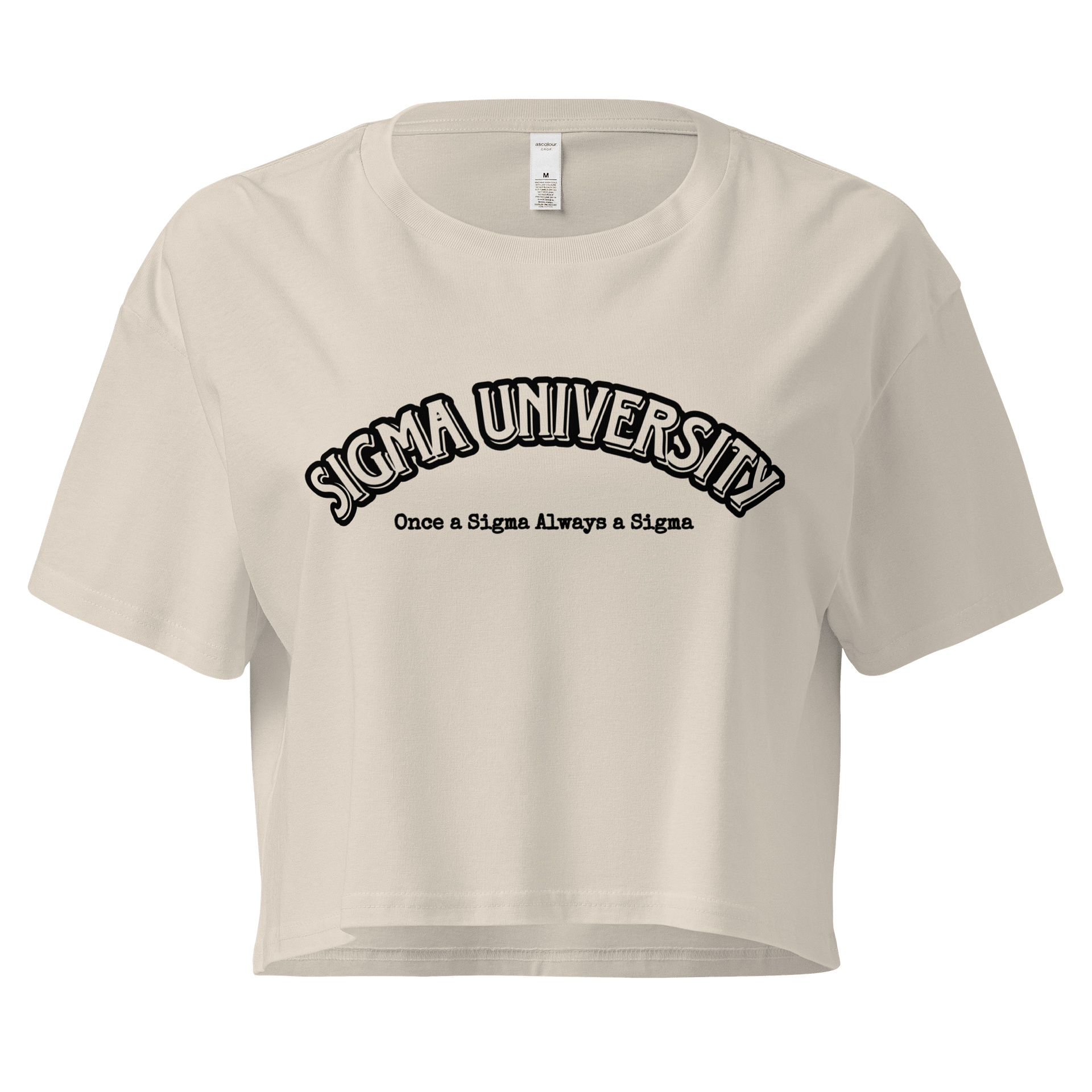 Sigma University Crop Top (Black Text) product image (5)