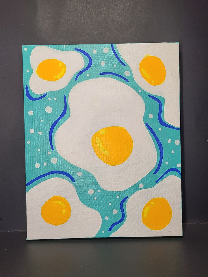 egg-cellent! 8x10 painting on canvas product image (1)