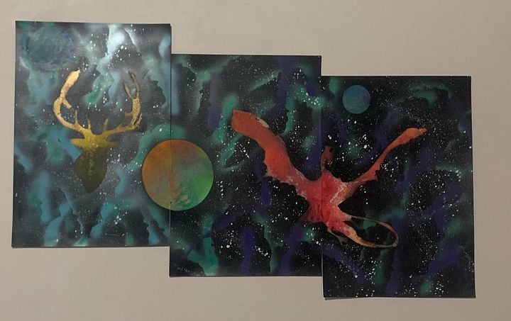 Dragon dear Spray paint art product image (1)
