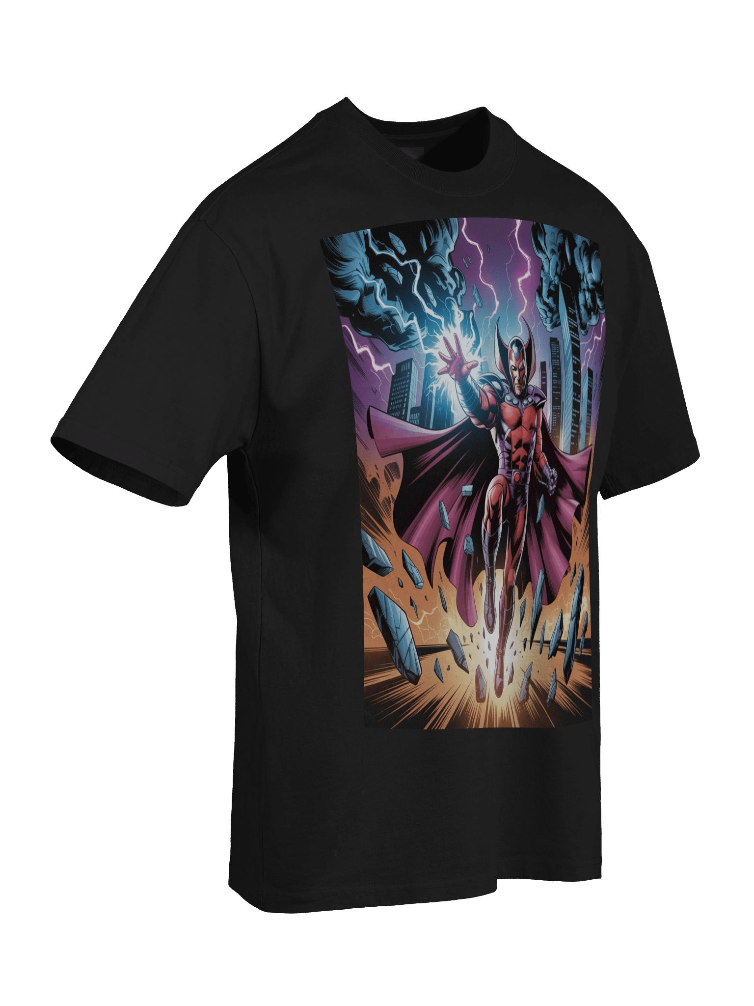 Magneto's Skyline Shatter – Premium Oversized Faded T-Shirt product image (8)
