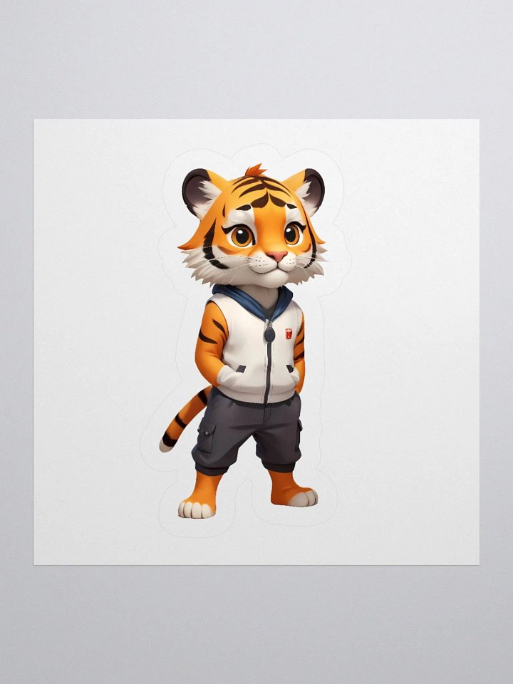 Cool and Adorable Tiger kiss-cut Sticker product image (1)