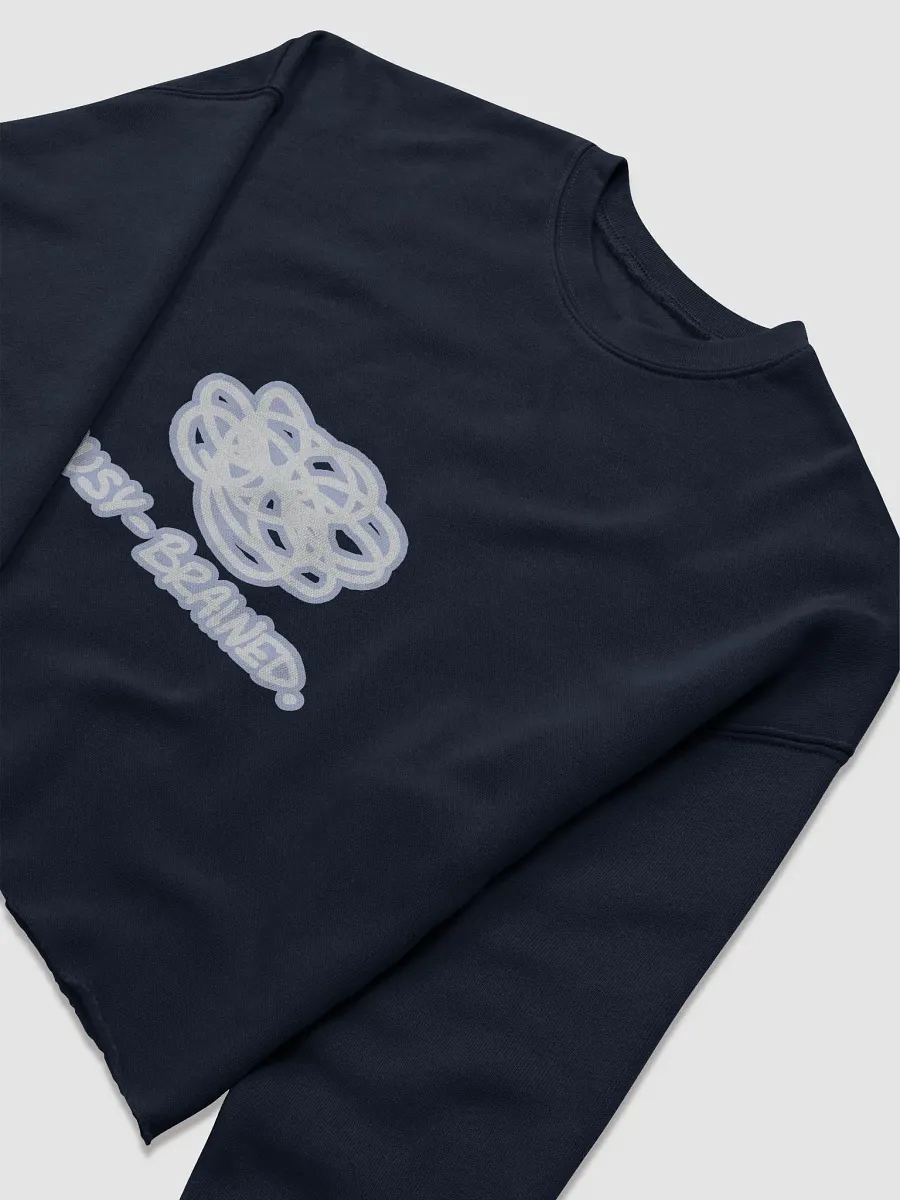BUSY-BRAINED (lined design, #BDCAEF) Women's Fleece Crop Sweatshirt product image (21)