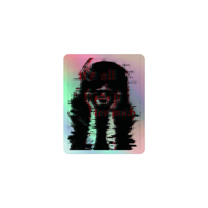 Glitch Noir Holographic Sticker Set product image (1)
