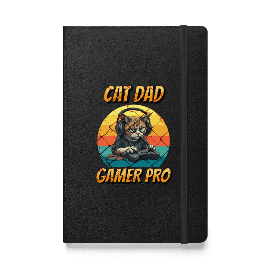 Cat Dad Gamer Pro Hardcover Notebook product image (1)