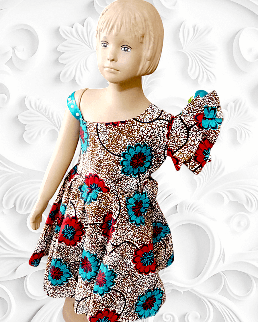 Asymmetrical dress for kids 5-6years product image (1)