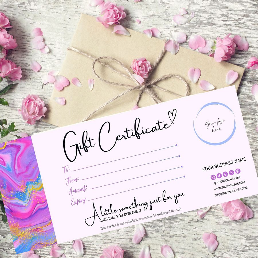 Unicorn - Gift Certificate Template product image (3)