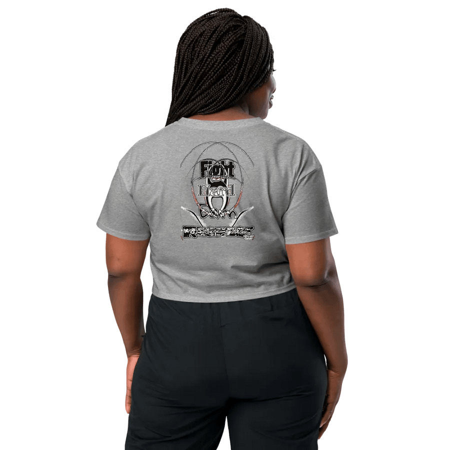 Fight Hard Earn Respect - Embroidered - Women's Premium Crop Top product image (3)