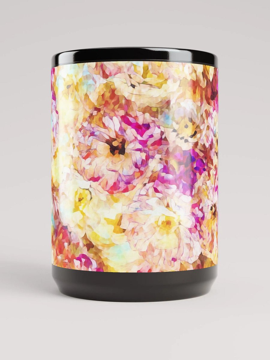 Abstract Graphic | Black Coffee Mug | Petite Roses Floral product image (2)
