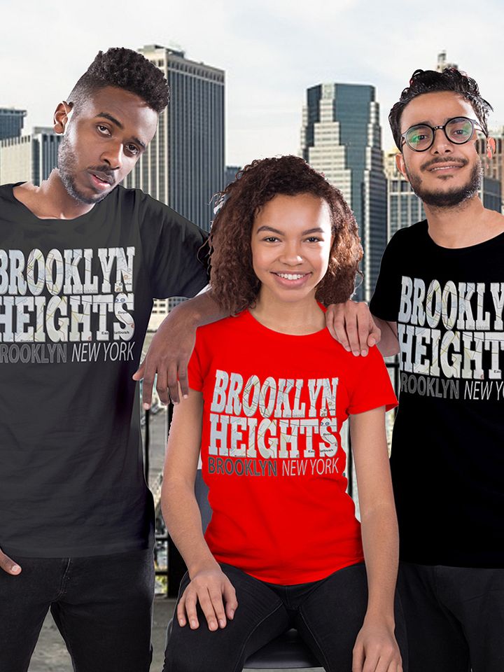 Fun Cool Brooklyn Heights Brooklyn New York with Subway Map T-Shirt product image (1)
