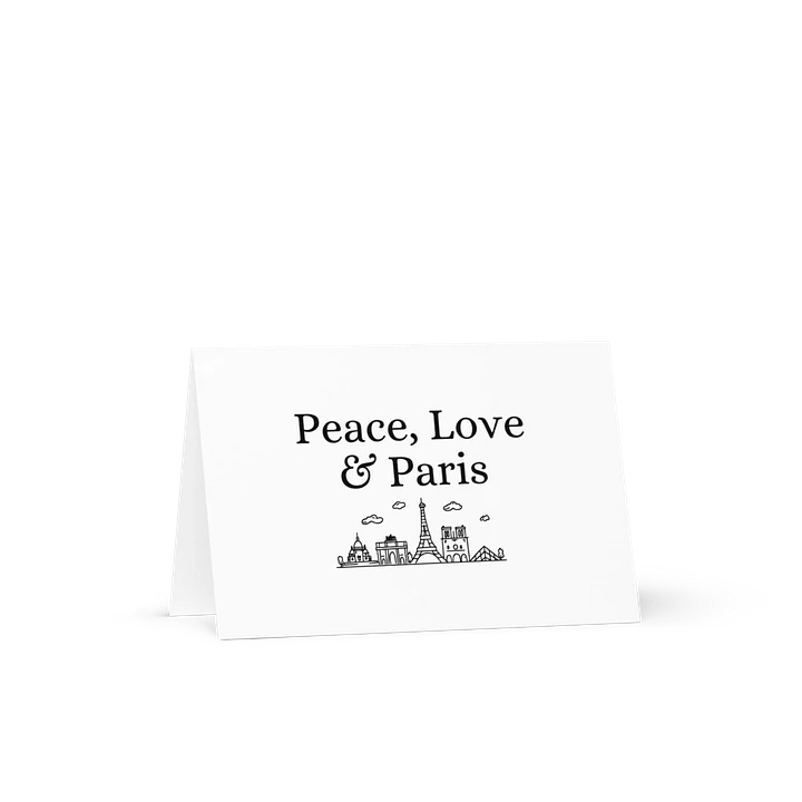 Peace, Love and Paris with Monuments Greeting Card | Thank-You Note product image (1)