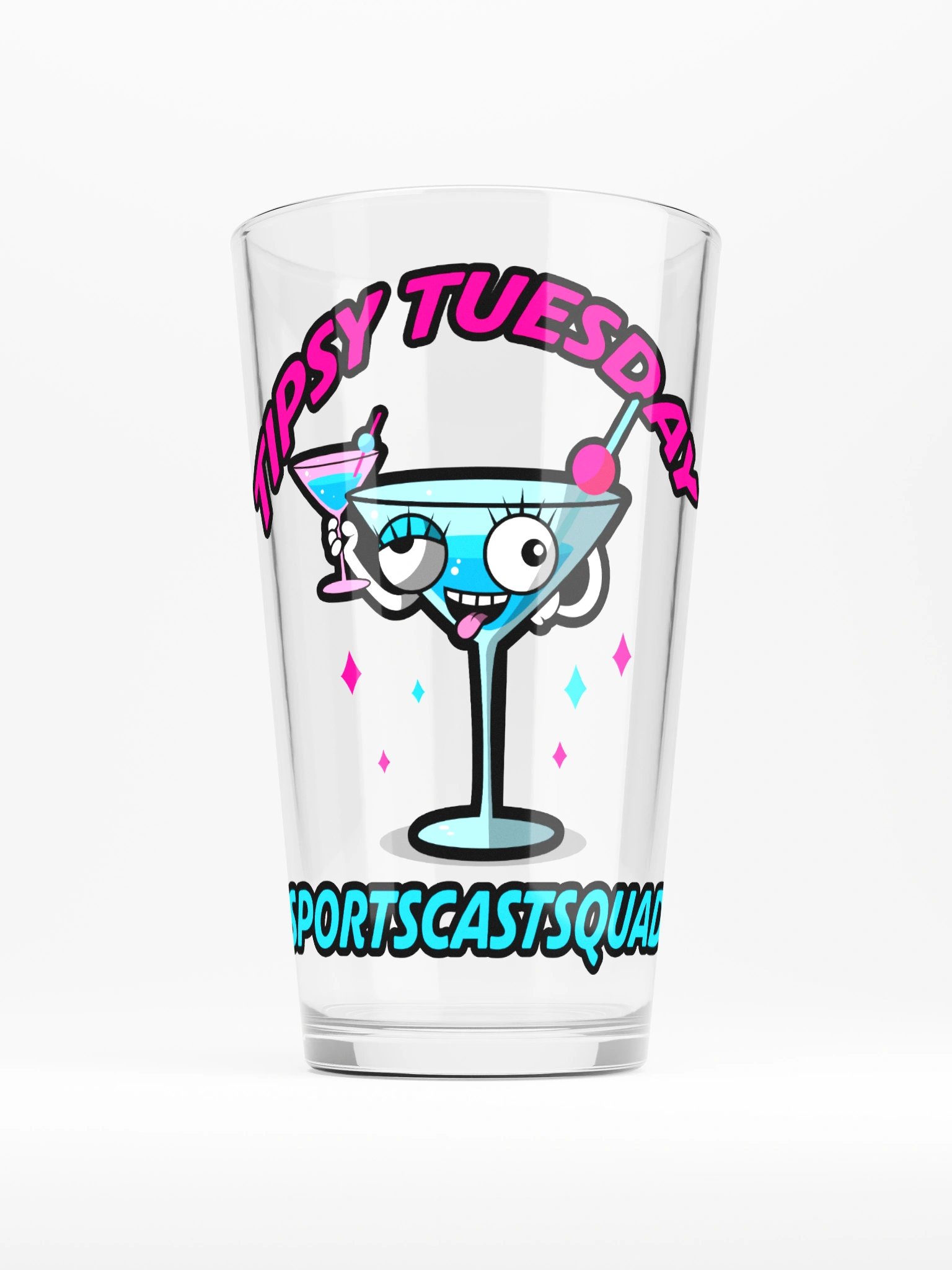 TIPSY TUESDAY "FLIRTINI" PINT GLASS product image (1)