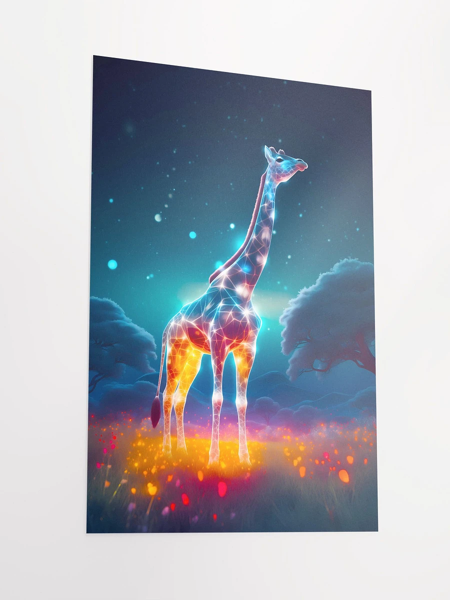 Celestial Giraffe: A Starry Animal Silhouette Against the Dark Night Matte Poster product image (4)