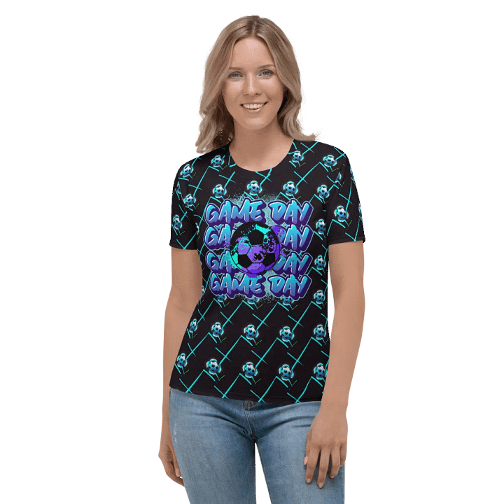 Game Day Soccer European Football All Over Print T-shirt product image (2)