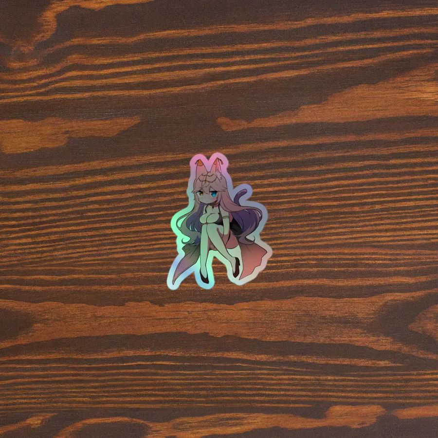 Bouncy Peach Holographic Sticker product image (3)
