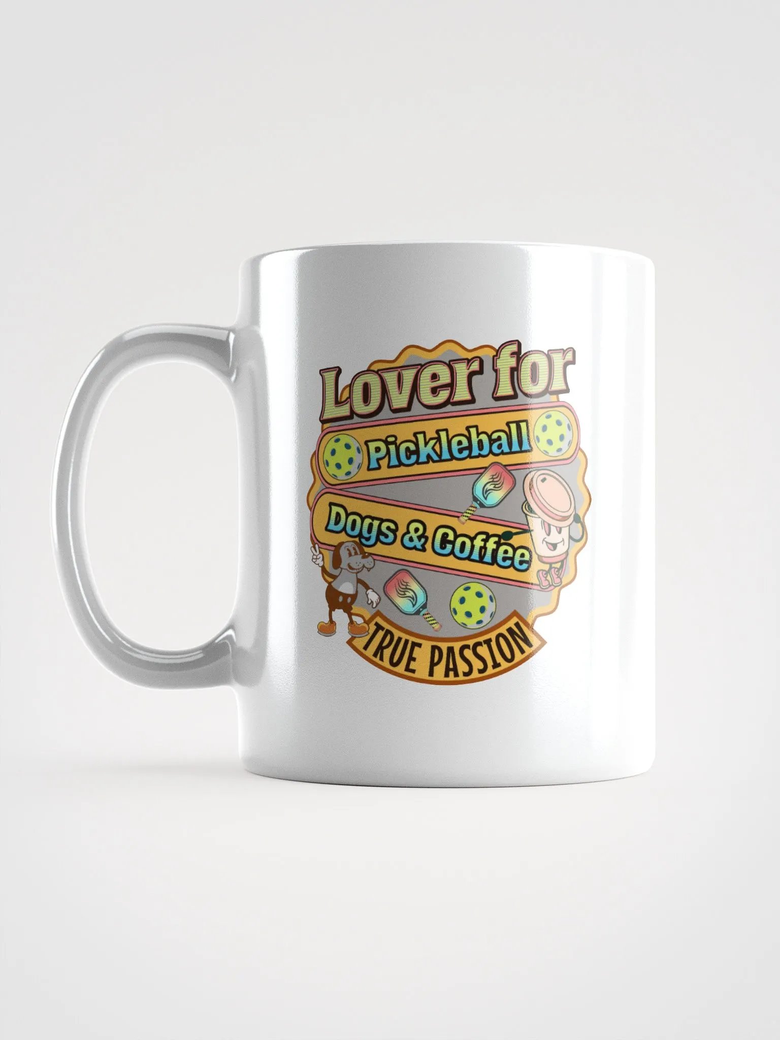 Lover for Pickleball Dogs And Coffee True Passion Mug product image (1)