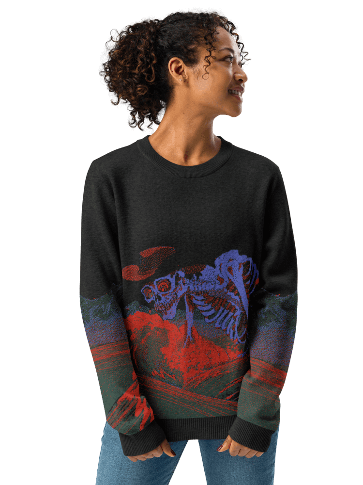 Knitted Skully Ukiyo-e crew neck sweater product image (4)