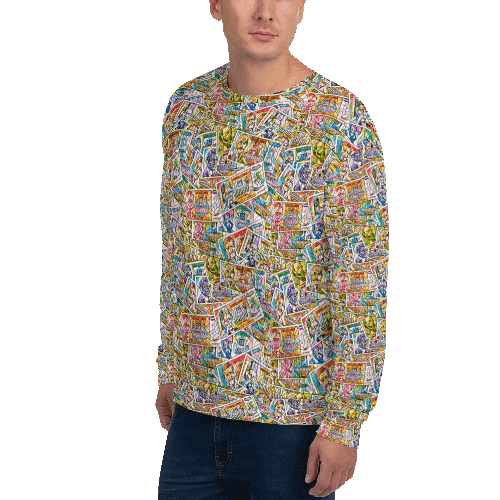 Jugoslovenski inflatorni dinar 1993 (Kolaž/mozaik) All-Over Print Recycled Unisex Sweatshirt product image (4)