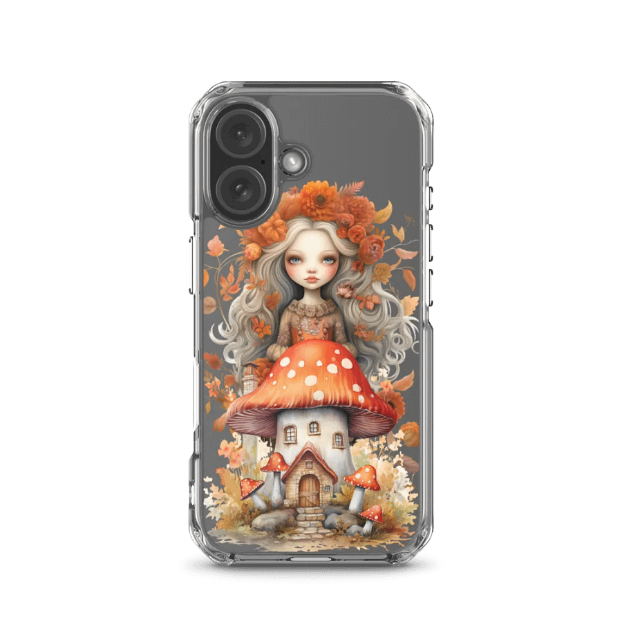 Whimsical Mushroom Fantasy girl iPhone Case product image (1)