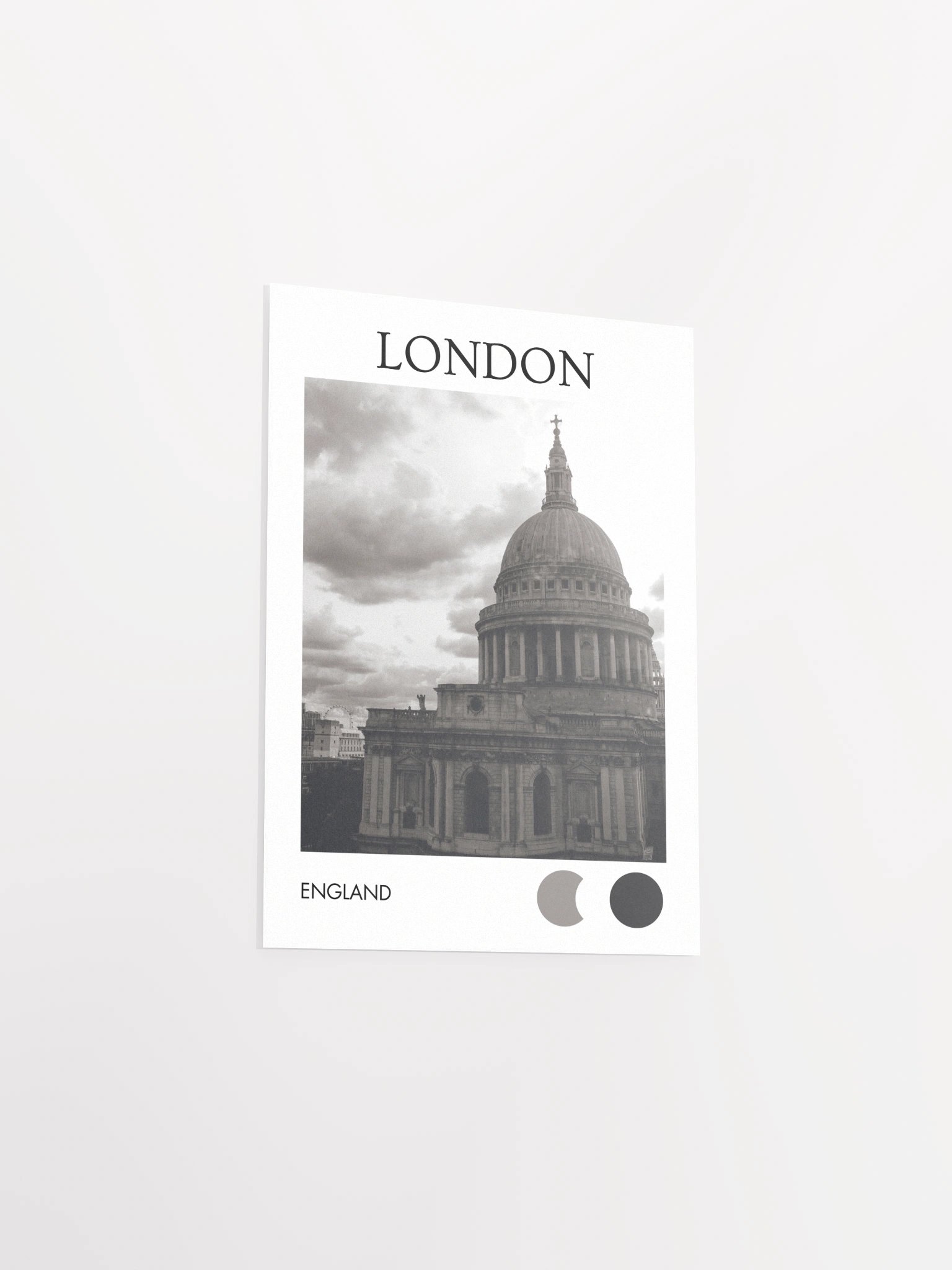 St. Paul's Eye - Black & White City Print product image (20)