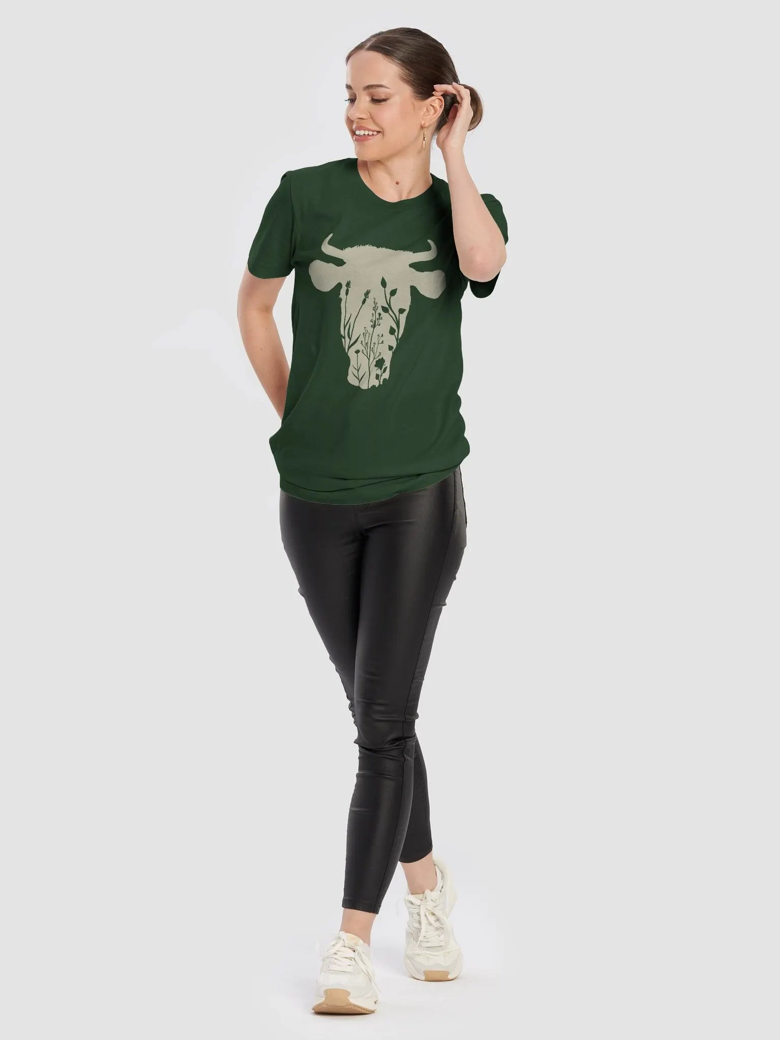 "Cow floral head" t-shirt product image (19)