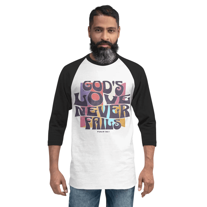 God's Love Never Fails Raglan Tee product image (7)
