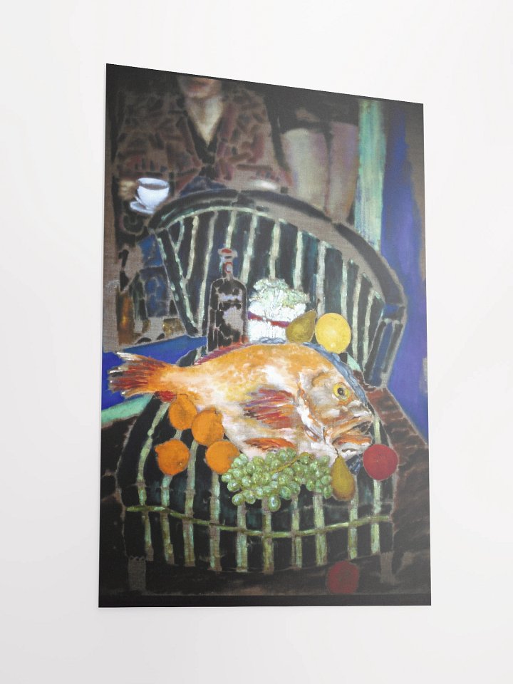 Still Life on Striped Chair (1988) print product image (4)