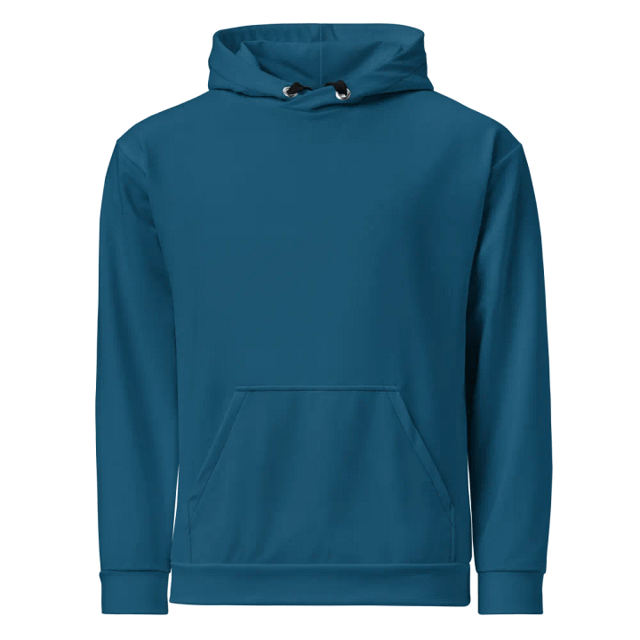 Plain Dark Blue True Summer Unisex Recycled Polyester Heavyweight Premium Hoodie by Treasure Pie product image (1)