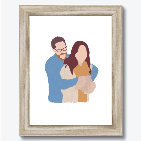 Custom Oil Portrait illustration Custom Family Portrait Painting Faceless Portrait Custom Family Portrait Oil Illustration product image (8)