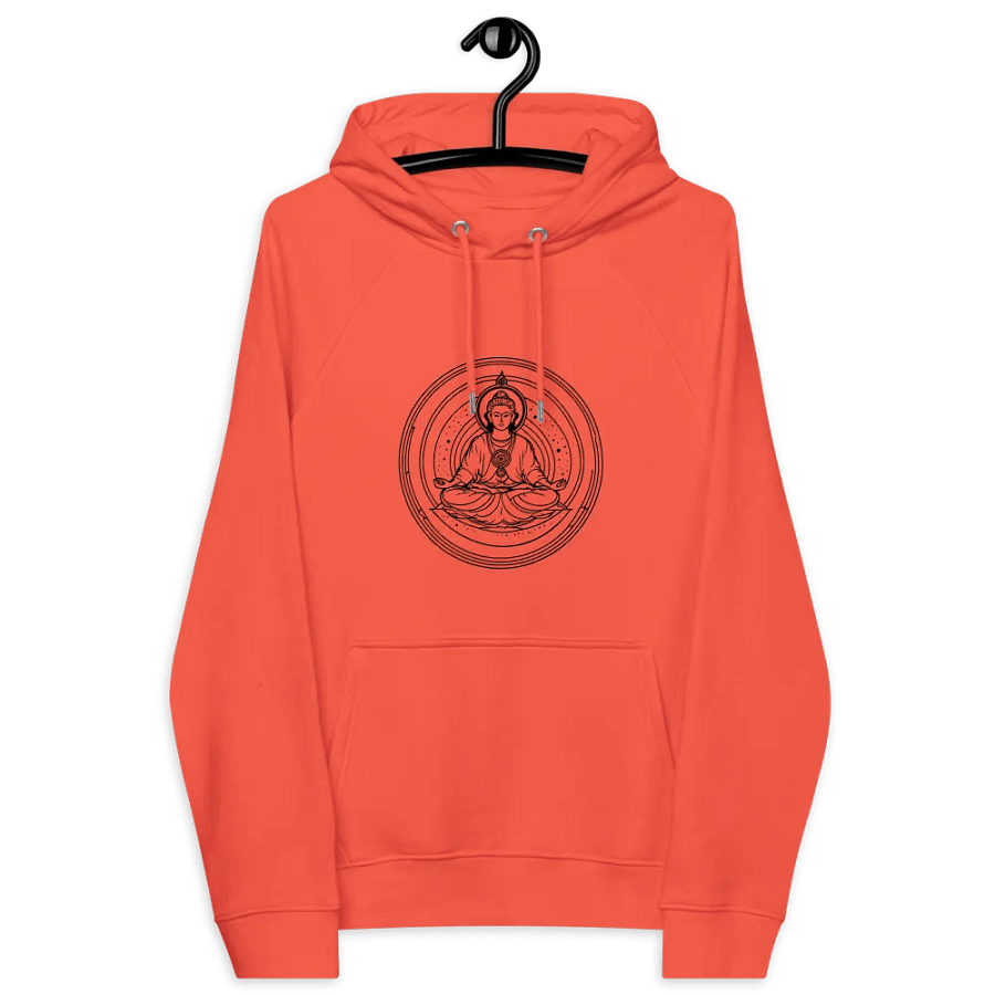 [Meditation 3 - Black] - Unisex Eco Raglan Hoodie product image (7)