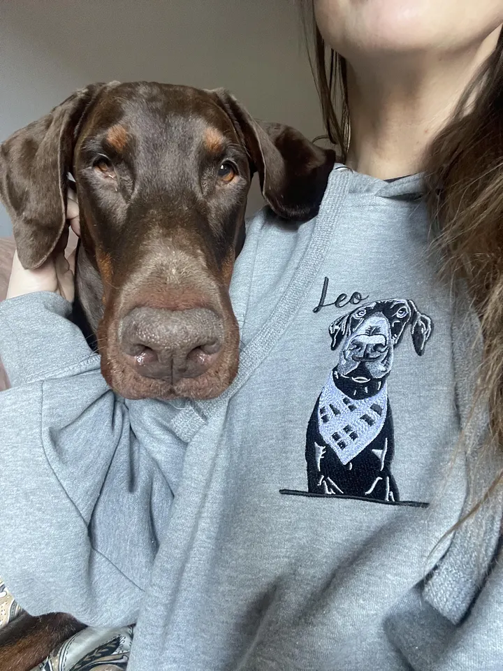 DOBERMANNLEO💙 / EMBROIDERED HOODIE product image (1)