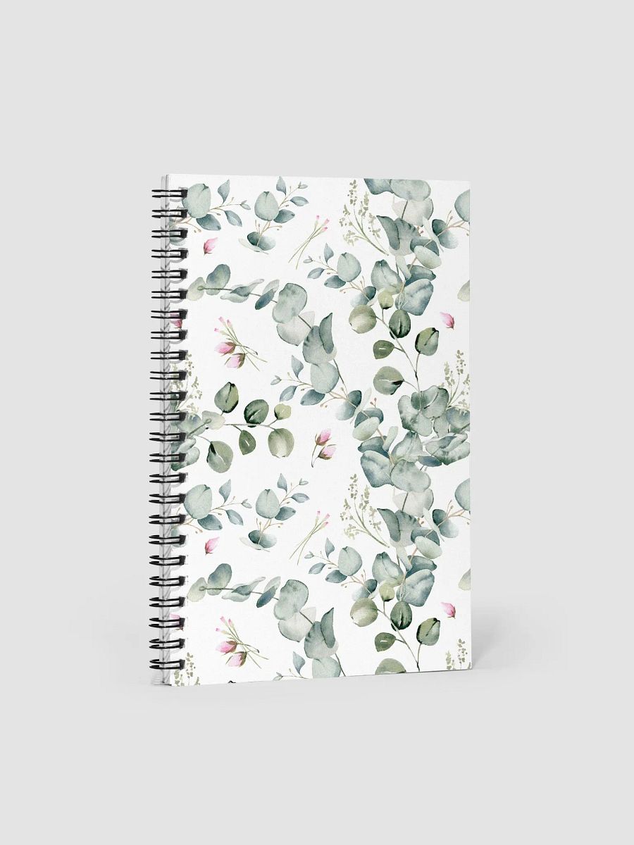Eucalyptus and Pink Flowers Spiral Notebook product image (1)