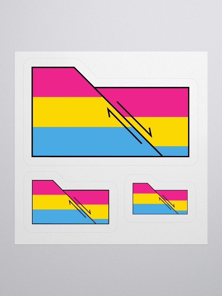 Faulted Pride Flags- Pan Sticker product image (1)