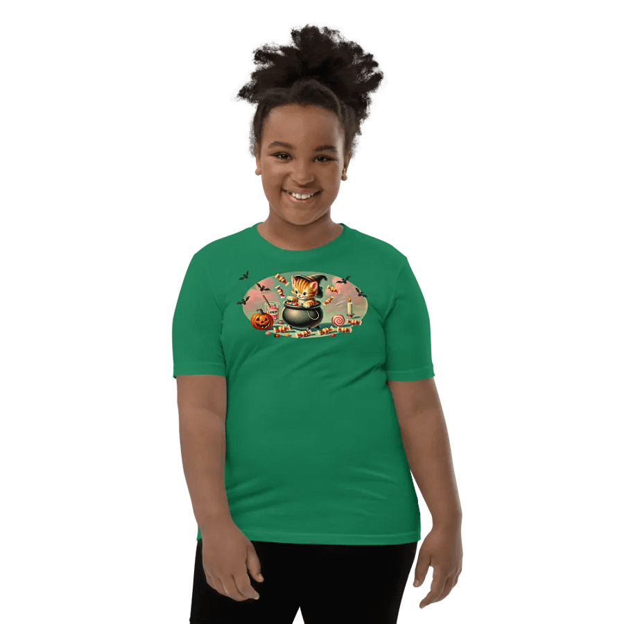 Halloween Cauldron Kitten Kids T-Shirt product image (39)