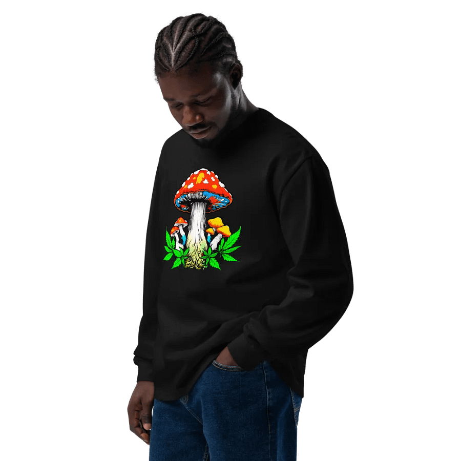 [Groovy Shrooms 2] Unisex Premium Heavyweight Long Sleeve Shirt product image (13)