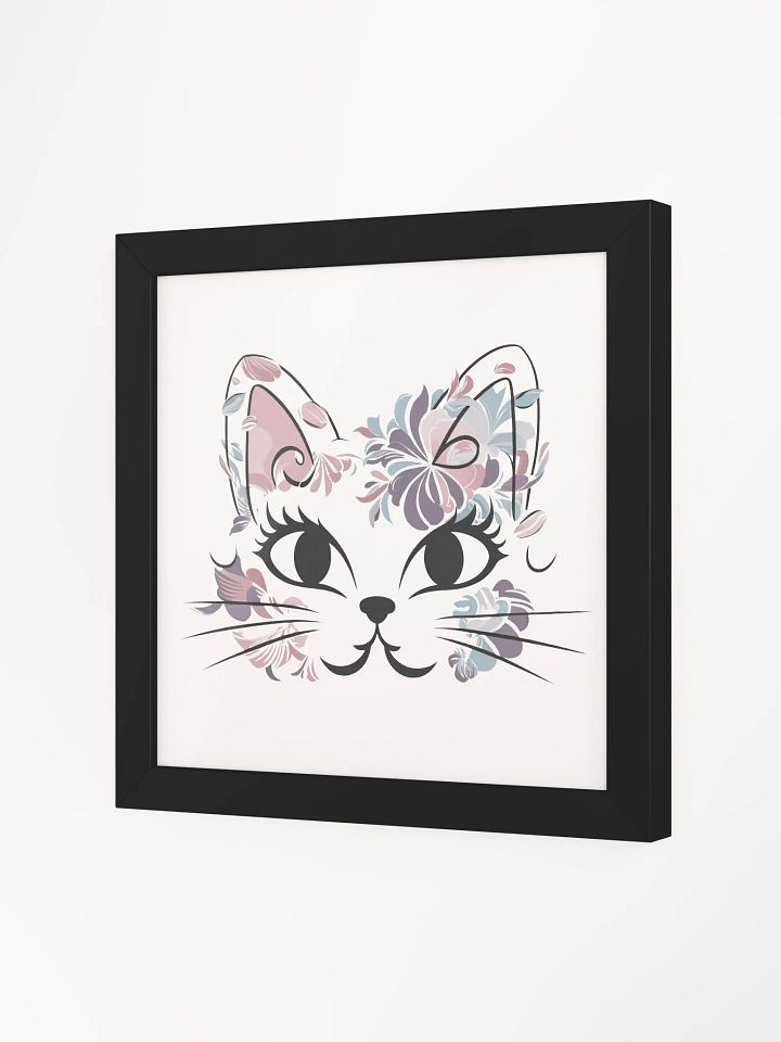 Cat Face Made of Flowers Print product image (2)
