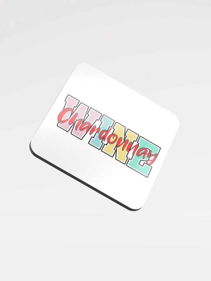 Wine Chardonnay Bliss Glossed Cork Coaster product image (2)